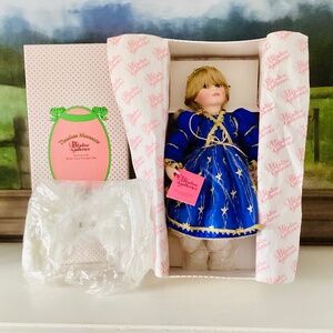 Timeless Moments Paradise Galleries Porcelain Doll BLESSED ANGLE collection blue
